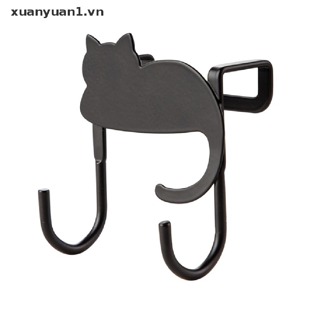 Móc Sắt Treo Đồ Hình Mèo Dễ Thương Gắn Cửa Tủ / Phòng Ngủ / Nhà Tắm