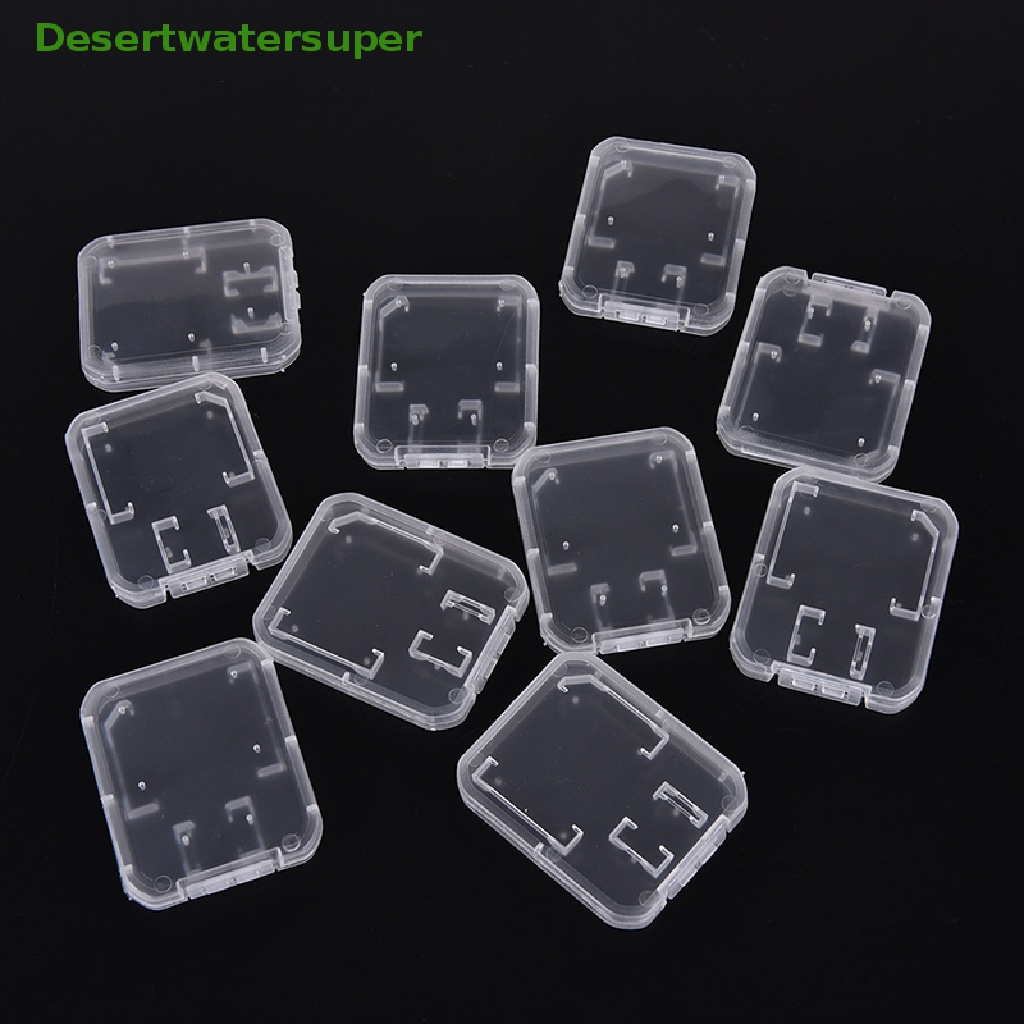 Set 10 Hộp Nhựa Trong Suốt Đựng Thẻ Nhớ SD SDHC SDXC