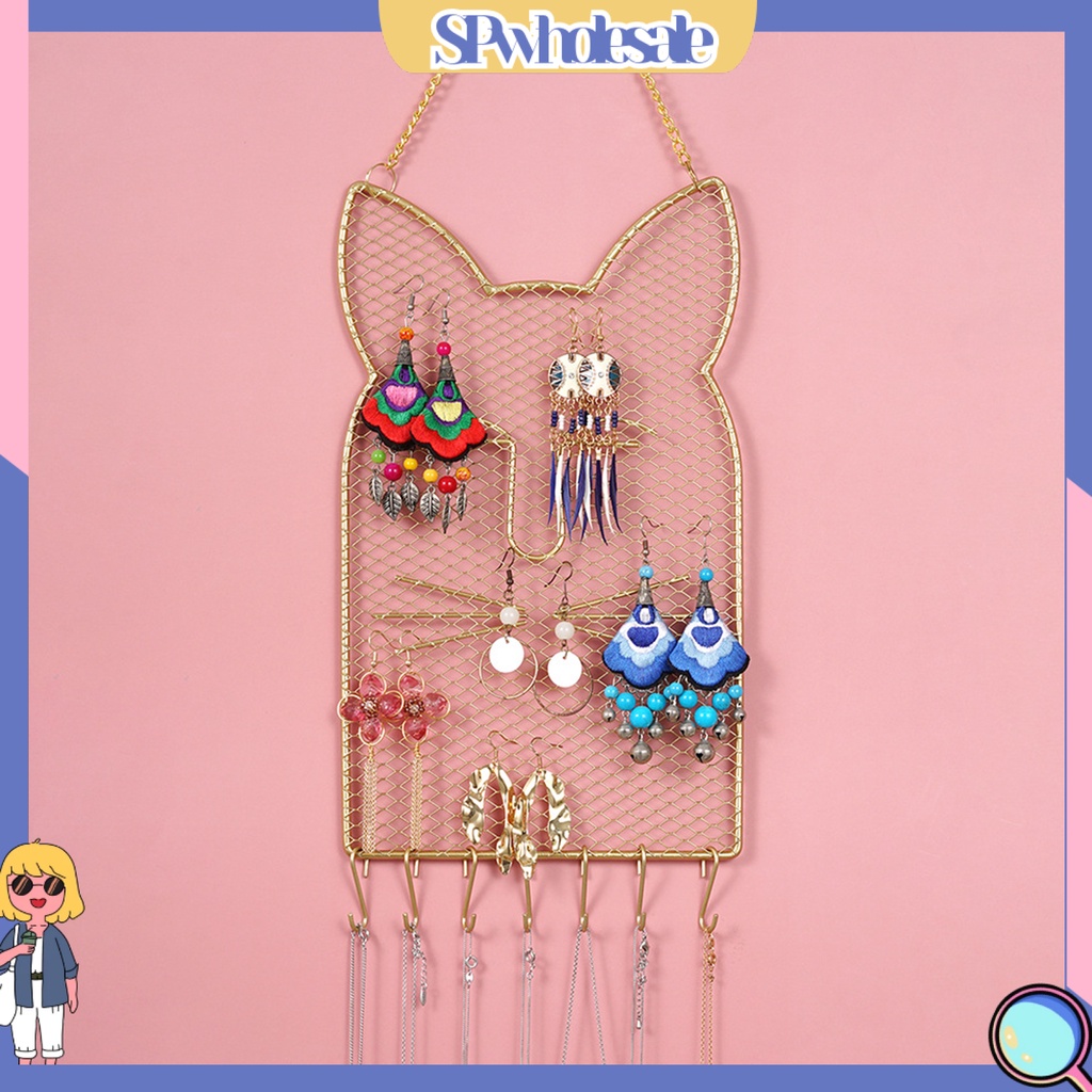 <SPwholesale> Giá Đỡ Trưng Bày Trang Sức Hình Tai Mèo Bằng Sắt Rèn Luyện Không Gian