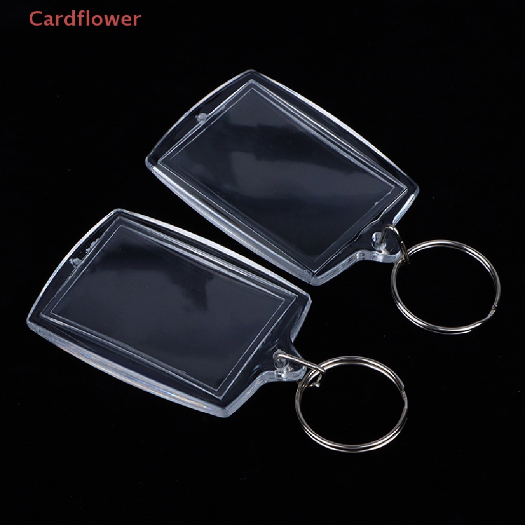 100 Móc Khóa Acrylic Trong Suốt Hình Chữ Nhật Mới