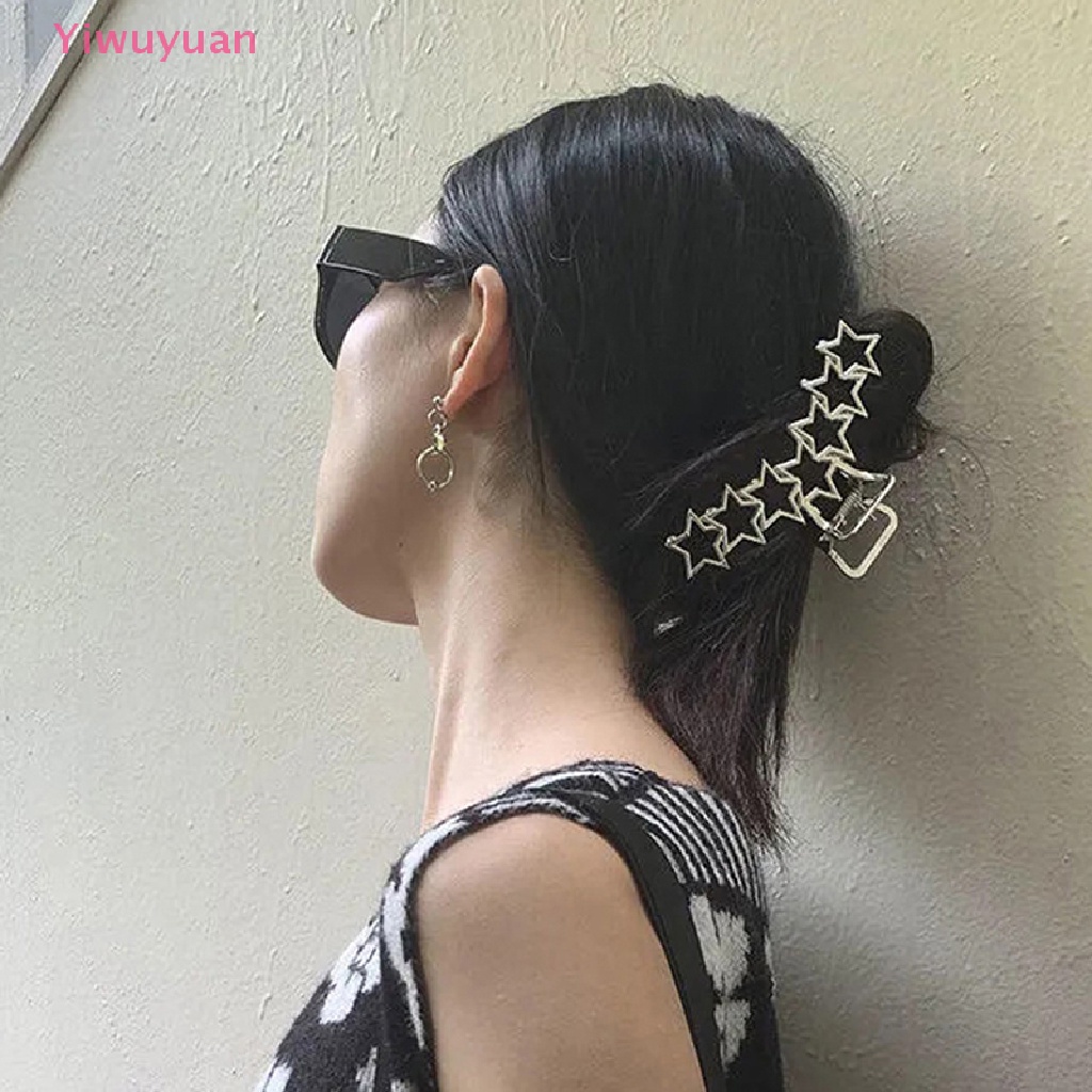 Kẹp Tóc Nữ Hình Ngôi Sao Năm Cánh Trái Tim Phong Cách Harajuku Y2k