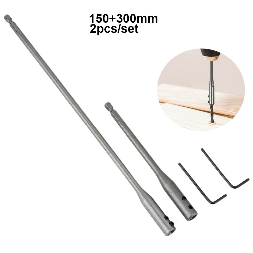 Set 2 Đầu Nối Dài Mũi Khoan 150mm 300mm Chuyên Dụng