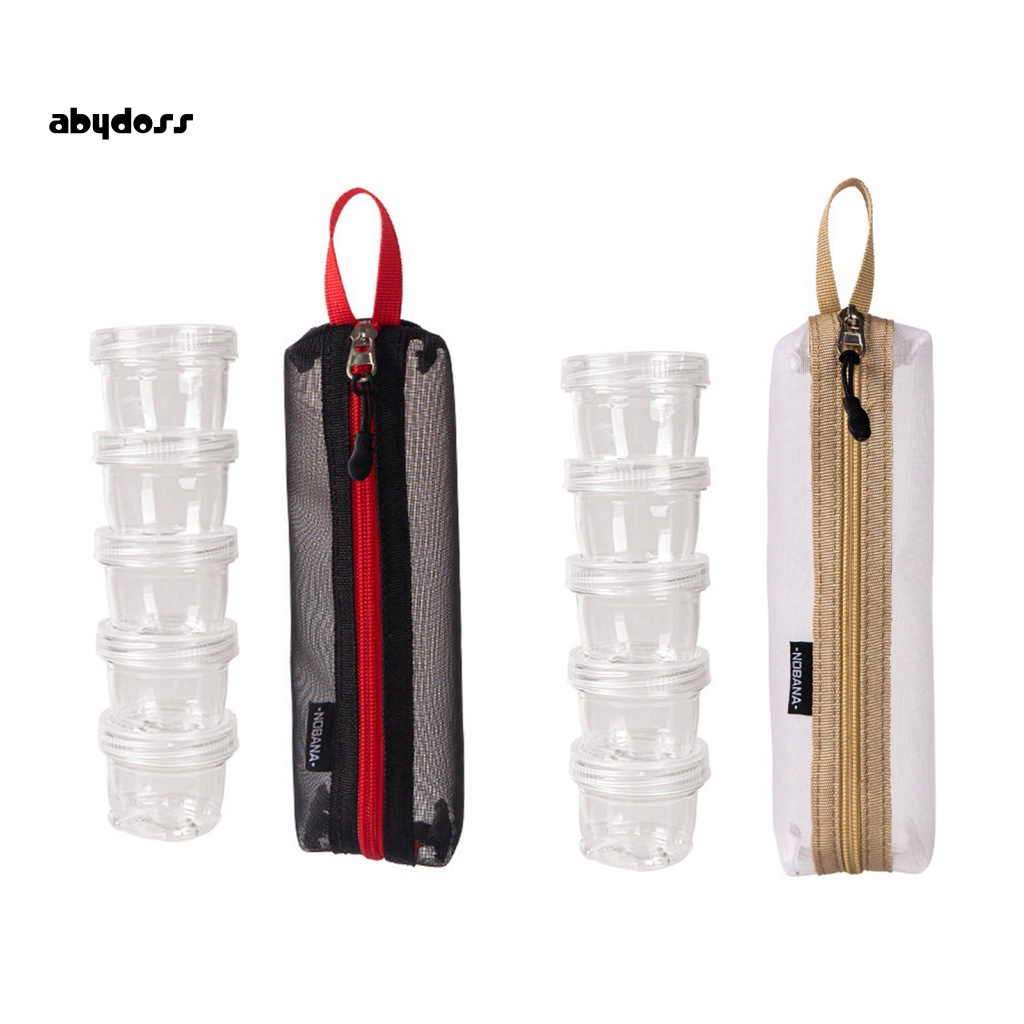 1 Bộ Hộp Đựng Muối Tiêu 2 Màu Trong Suốt Kèm Túi Đựng