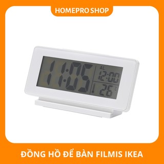 Đồng hồ hẹn giờ để bàn nhiệt kế/báo thức màu trắng FILMIS IKEA