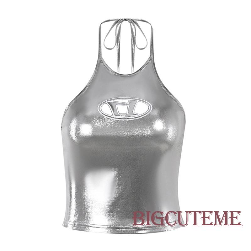 Áo Croptop Sát Nách Màu Sắc Trơn Phong Cách Đường Phố Thời Trang Cho Nữ