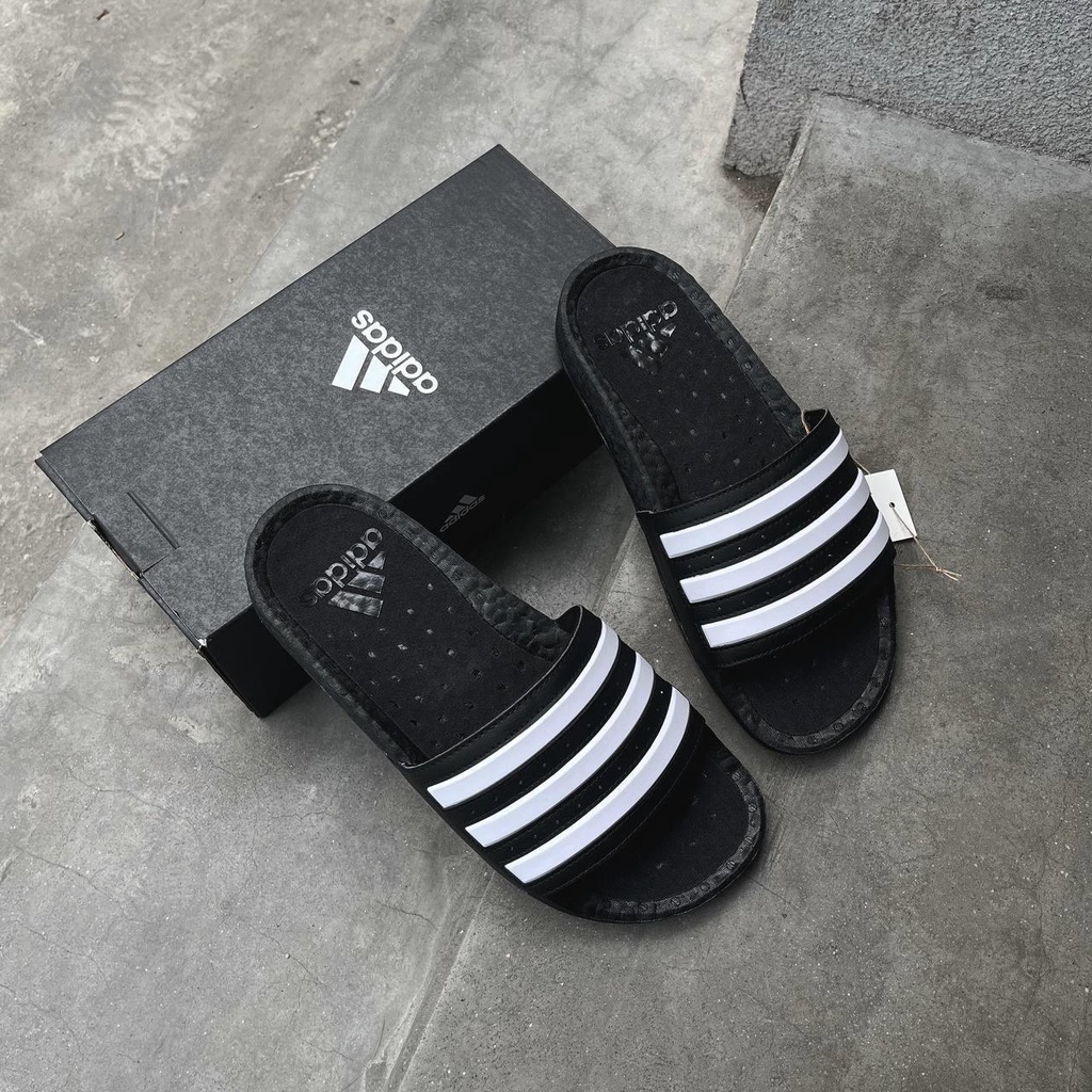 Dép quai ngang ADIDAS ADILETTE BOOST màu Đen sọc Trắng - Code: FY8154