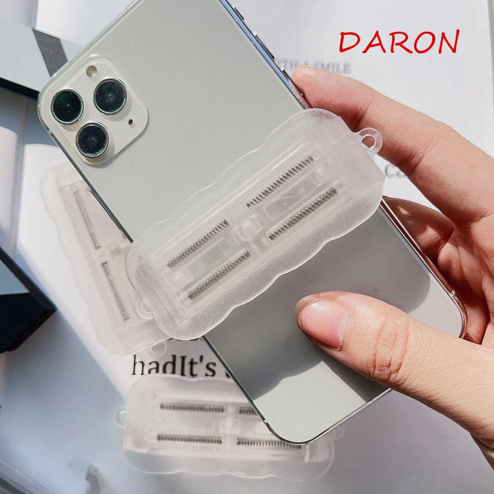 Kẹp Giữ Điện Thoại Trong Suốt Chống Thất Lạc Hình Gấu DARON Dễ Điều Chỉnh DIY