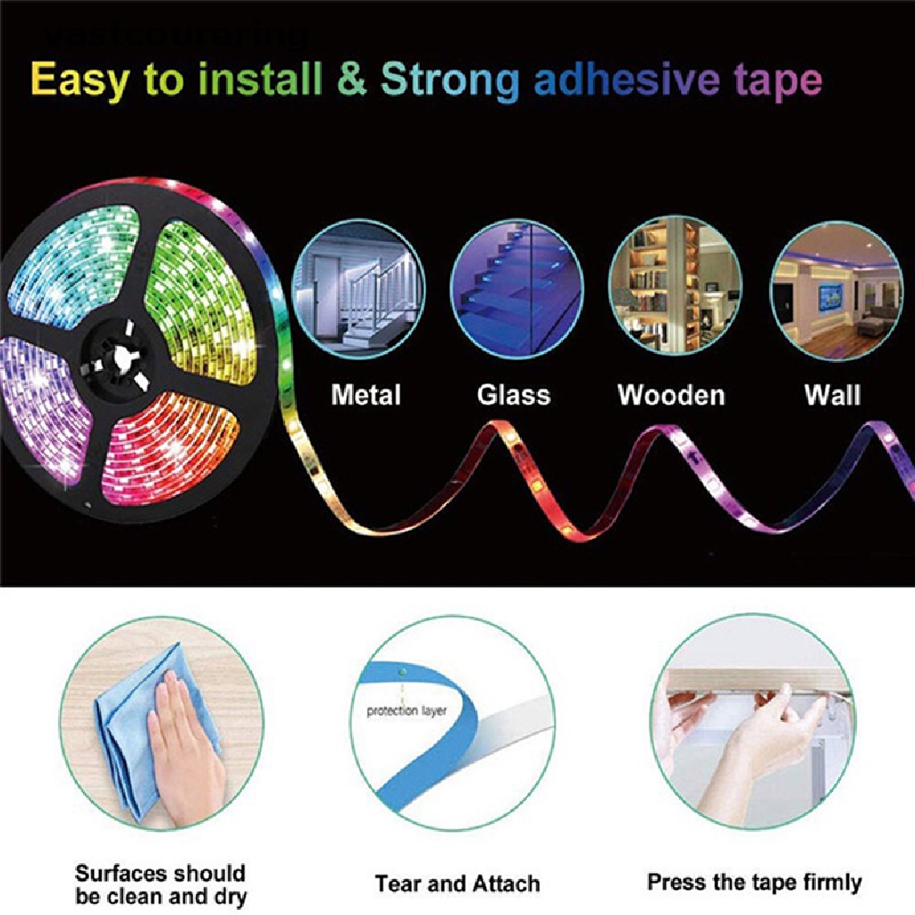 Dây Đèn LED 5V USB RGB 2835 5050 Thay Đổi Màu Sắc Kèm 24 Nút Điều Khiển