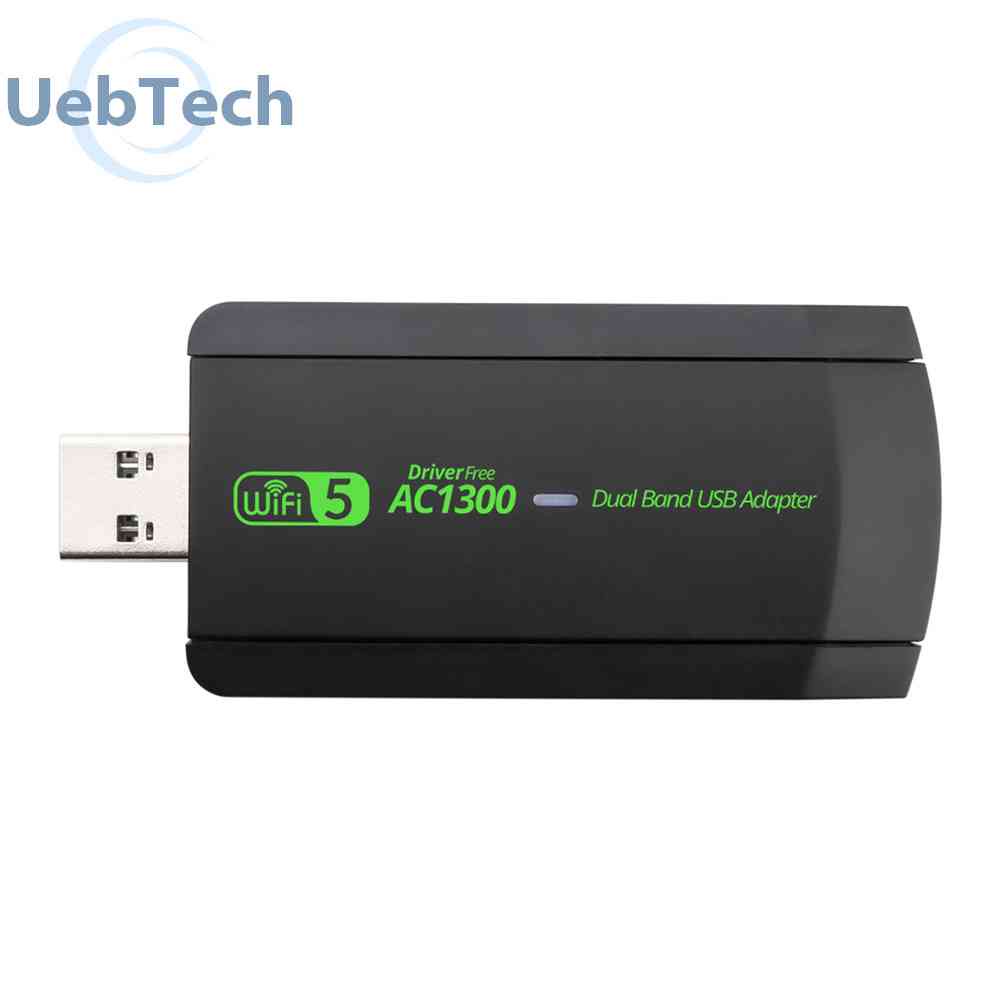 Thẻ Mạng Wifi USB 1300Mbps AC Cho Desktop Laptop Win11 / 10