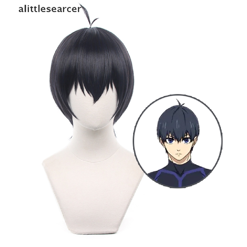 Bộ Tóc Giả Ngắn Màu Đen Bằng Sợi Tổng Hợp Kháng Nhiệt Hóa Trang Nhân Vật Isagi Yoichi