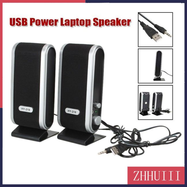 Set 2 Loa Máy Tính USB 3.5mm Có Giắc Cắm Tai Nghe Cho PC / Laptop