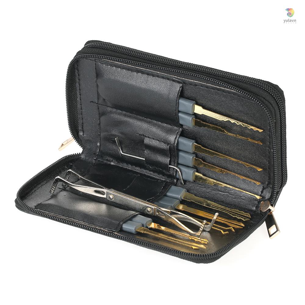 Bộ 24 Dụng Cụ Mở Khóa Chuyên Nghiệp Kèm Bao Da Cho Người Mới Bắt Đầu Locksmith
