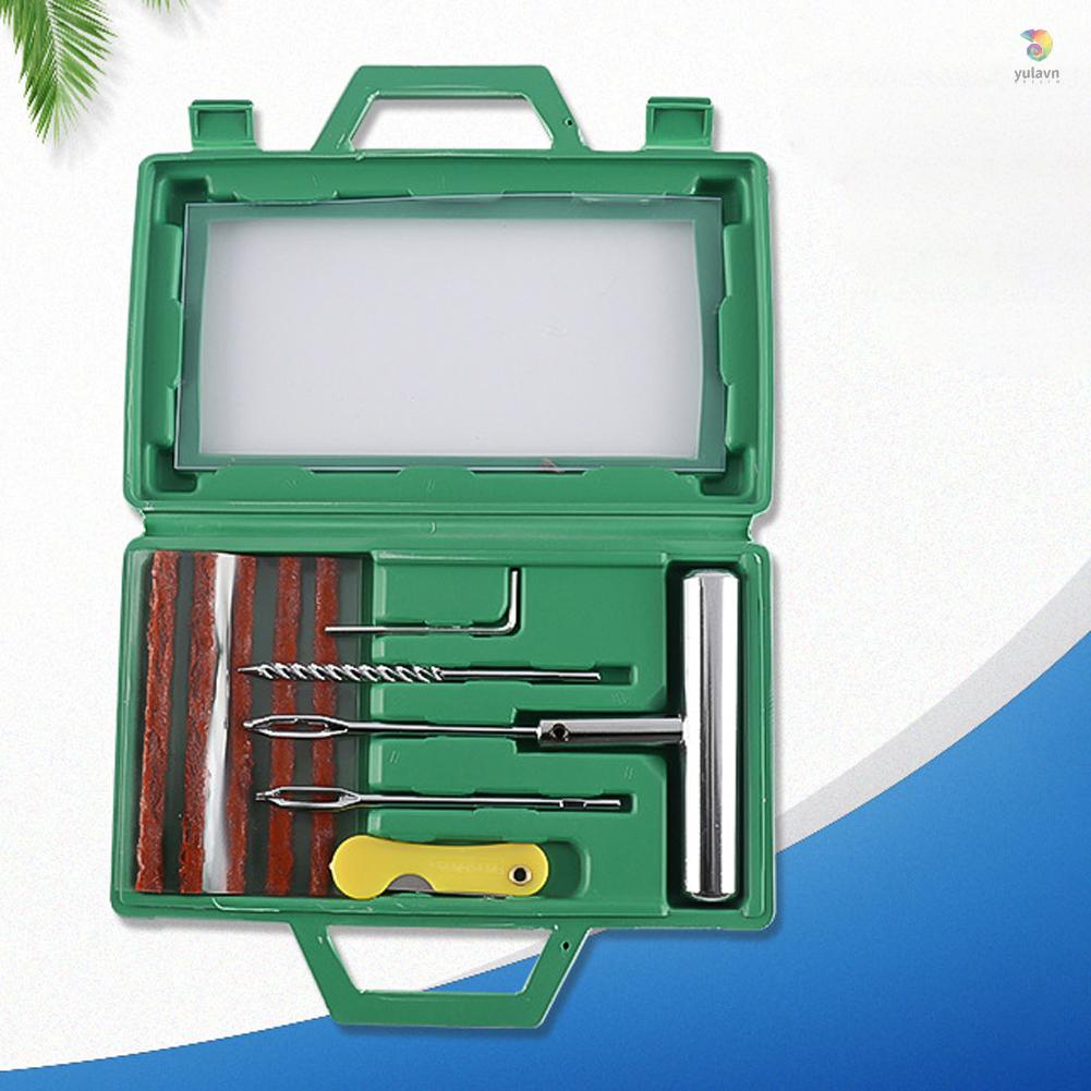 Bộ 12 Dụng Cụ Sửa Chữa Lốp Xe Kèm 5 Dải Cao Su