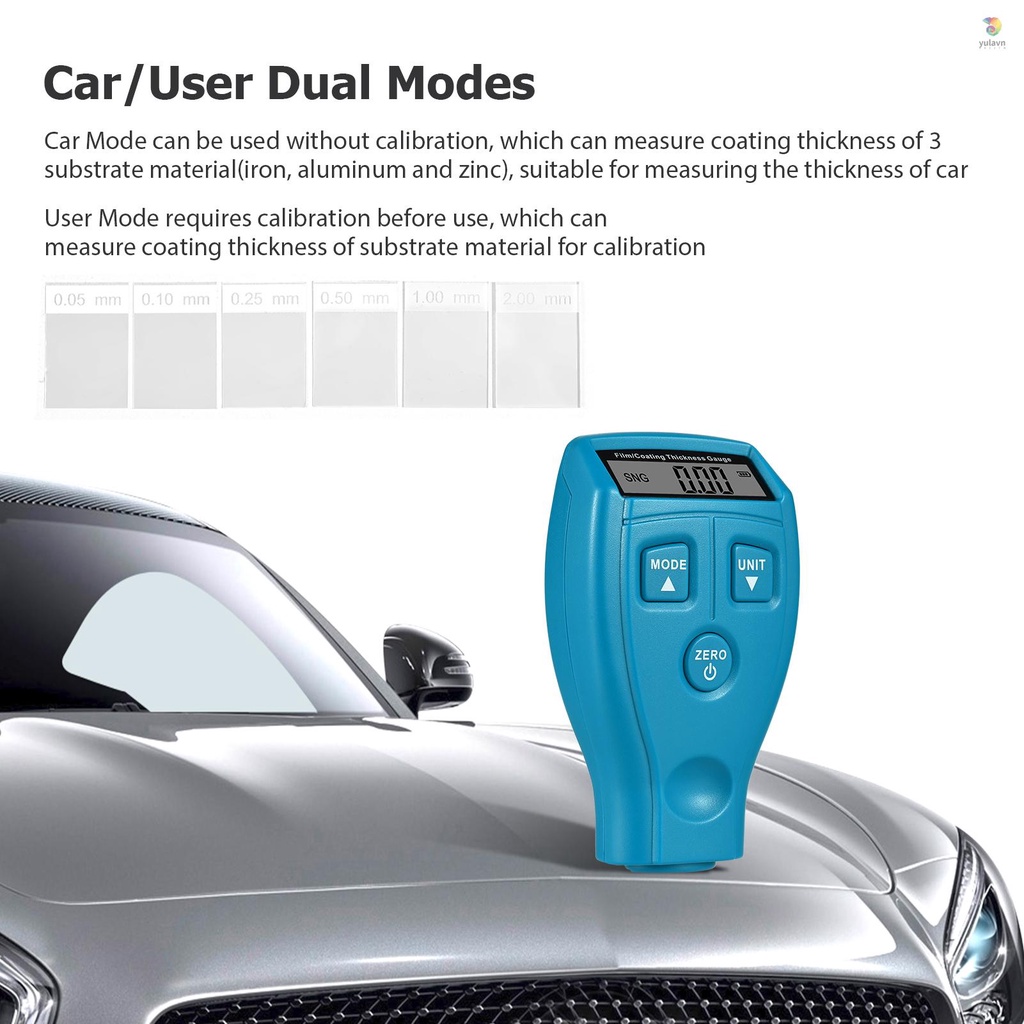 Thước Đo Độ Dày Sơn Màn Hình LCD Kỹ Thuật Số Chuyên Dụng Cho Xe Hơi