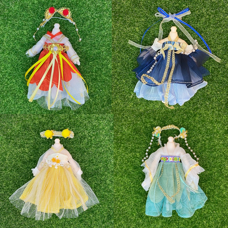 Bộ Quần Áo Thay Đổi Màu Sắc Cho Búp Bê 16-17cm