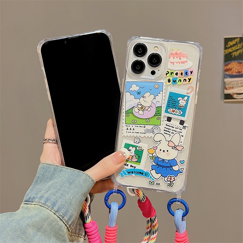 Ốp Điện Thoại TPU Dẻo Trong Suốt Họa Tiết Hoạt Hình Đơn Giản Chống Sốc Chống Rơi Cho iphone 12 14 13 11 Pro Max