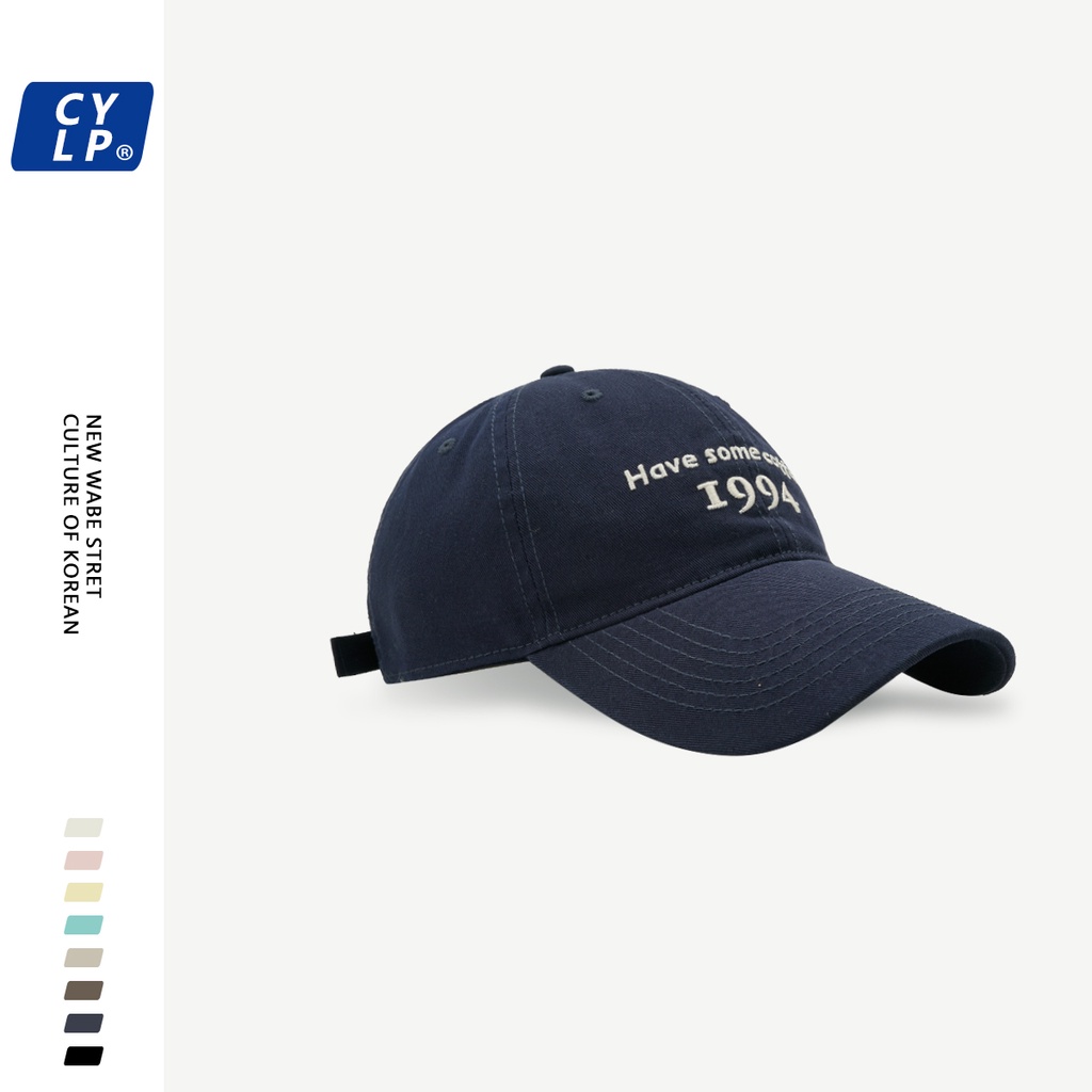 Mũ Lưỡi Trai Mềm Thêu Chữ Phong Cách Hàn Quốc 1994