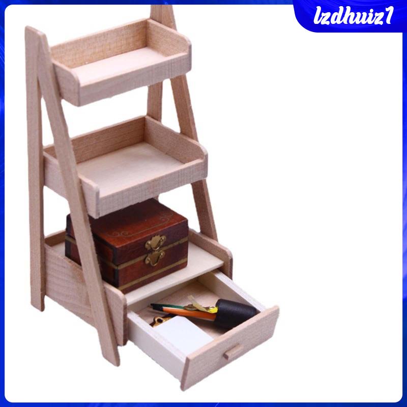 Kệ Gỗ Có Ngăn Kéo Dùng Để Trang Trí Nhà Búp Bê 1 / 12