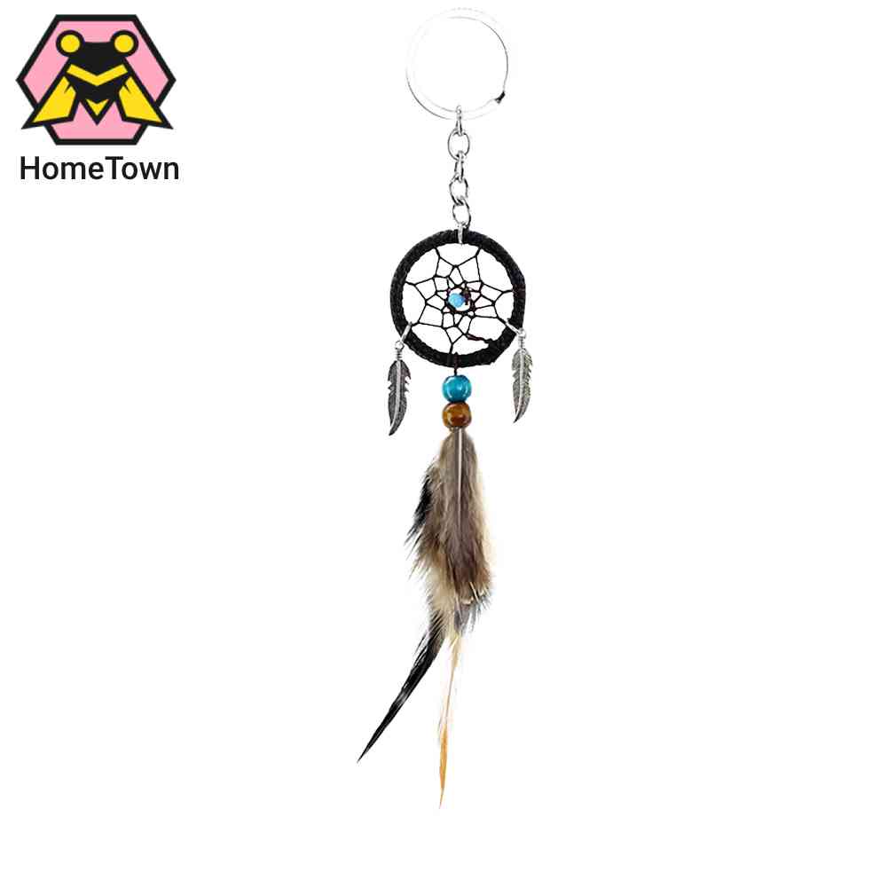 Móc Khóa Dreamcatcher Phối Lông Vũ Dễ Thương