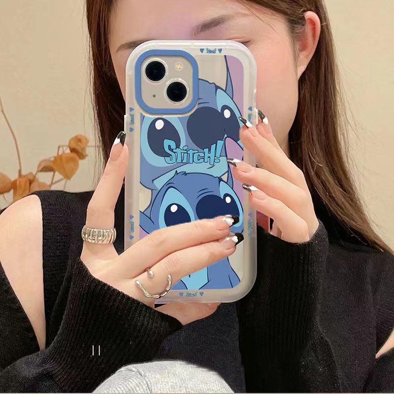✅Ốp Điện Thoại Trong Suốt Họa Tiết Stitch Dễ Thương Cho iPhone Xr 12 14713plus pro promax D0LB