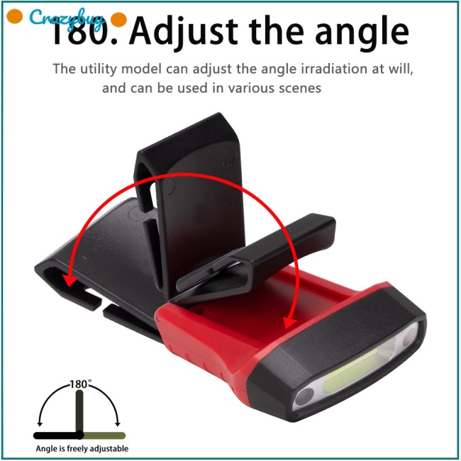 Cr Đèn Led Cob Đeo Đầu Có Thể Xoay 180 Độ Sạc Usb Tiện Dụng