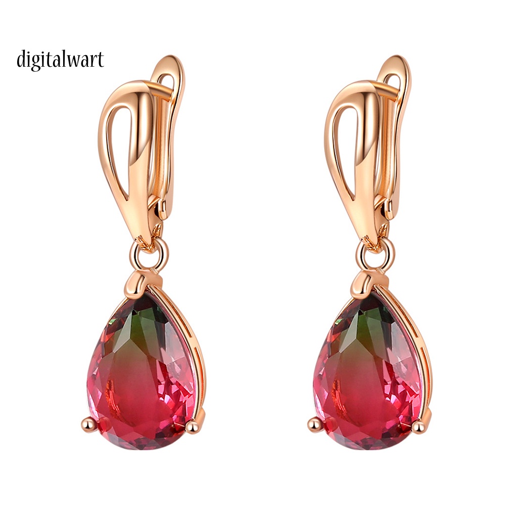 Kỹ Thuật Số| Bông Tai HìNh GiọT NướC ĐíNh Đá Sang TrọNg