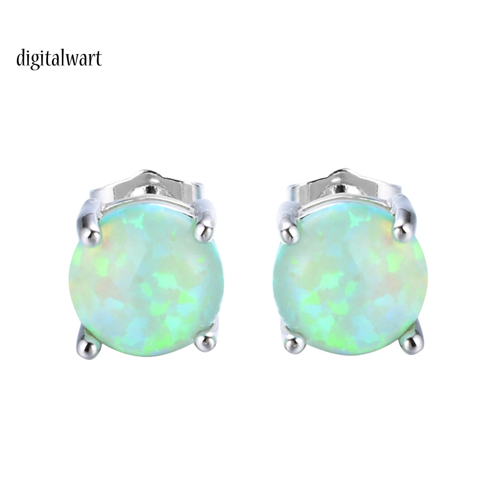 Kỹ Thuật Số| Khuyên Tai Đính Đá Opal Giả Thời Trang Thanh Lịch Dành Cho Nữ