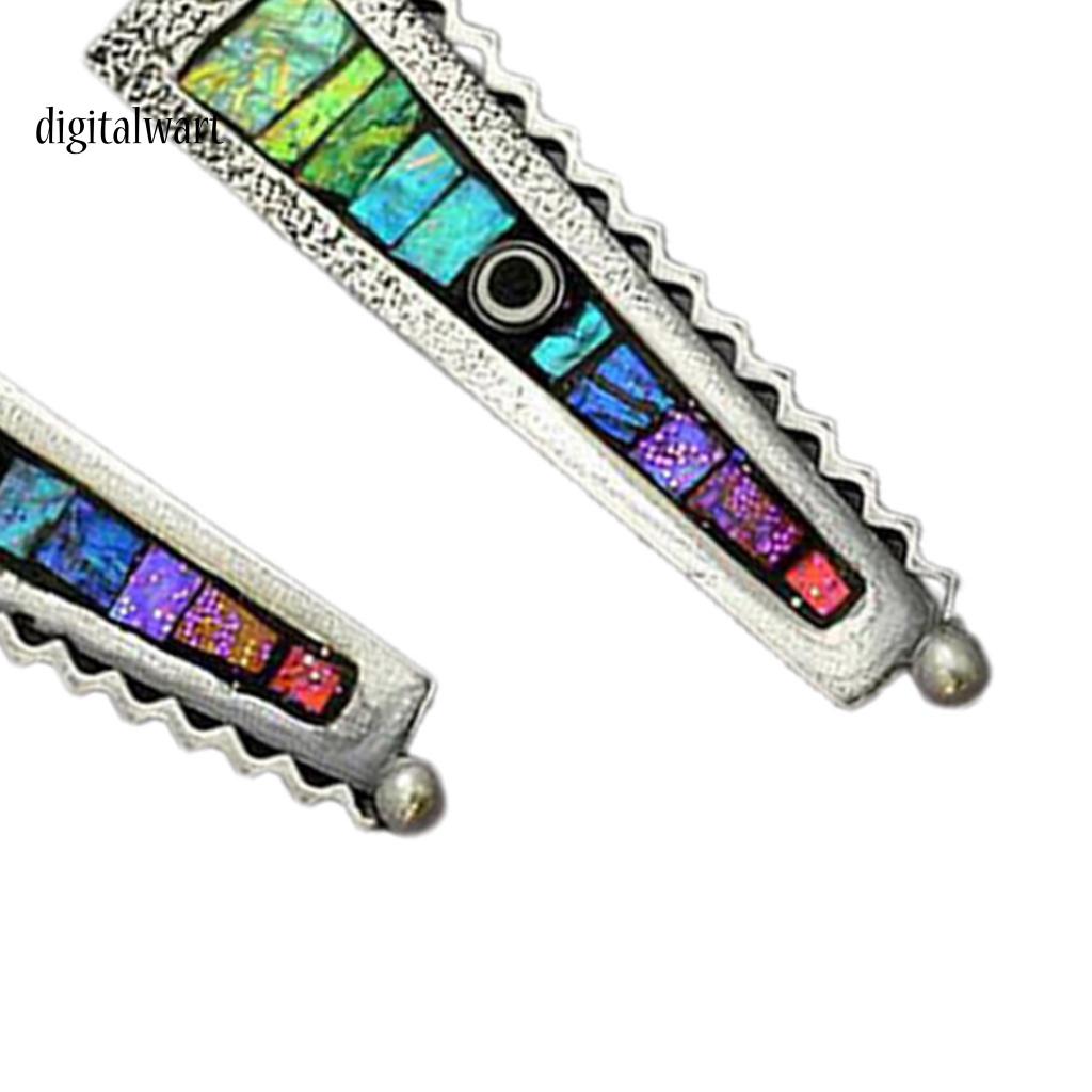 Kỹ Thuật Số| Bông Tai Hình Zigzag Màu Cầu Vồng Phong Cách Dành Cho Nữ