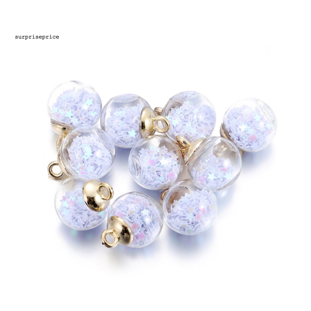 Bộ 10 Mặt Dây Chuyền Bằng Thủy Tinh Trong Suốt Bắt Mắt Tiện Dụng Cho SPA / Gia Đình