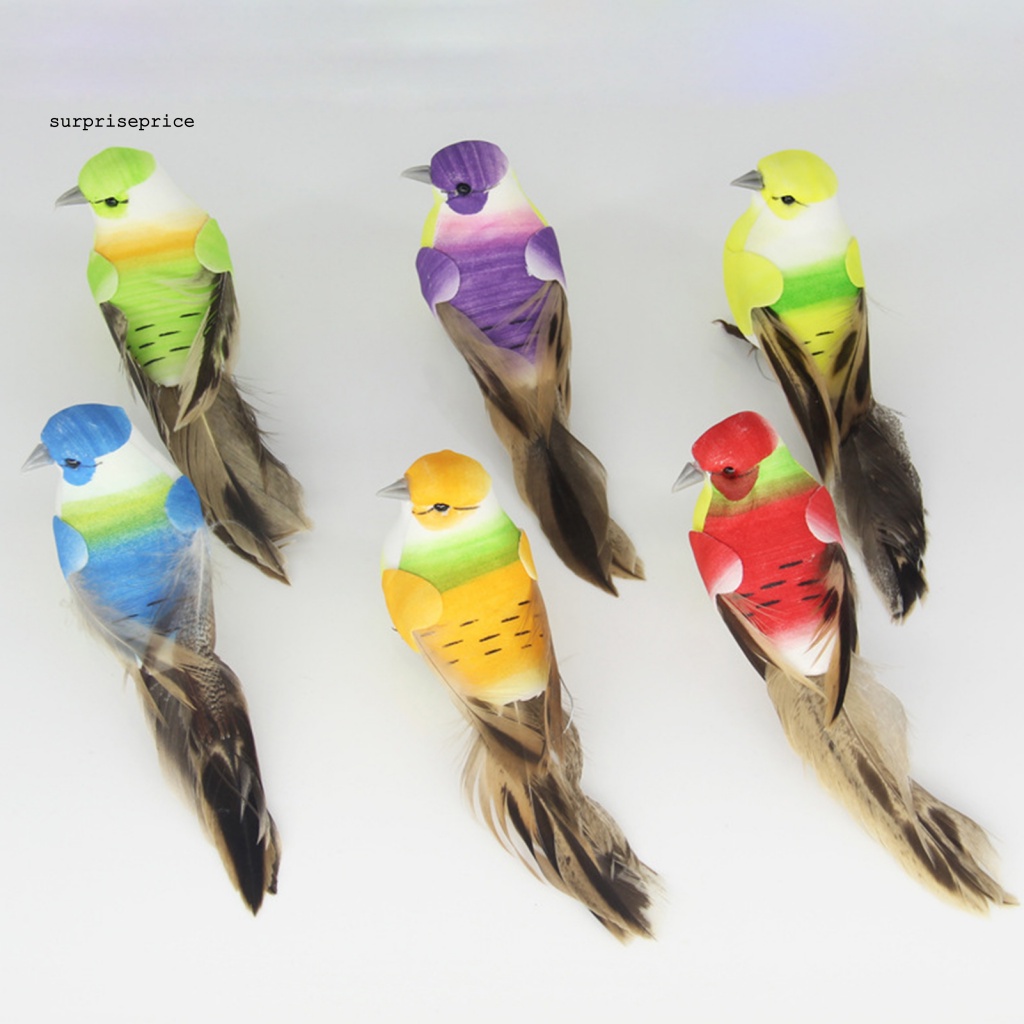 Spa Set 12 Chú Chim Nhân Tạo Bằng Xốp Màu Sắc Tươi Sáng Thu Hút Dành Cho Vườn Nhà