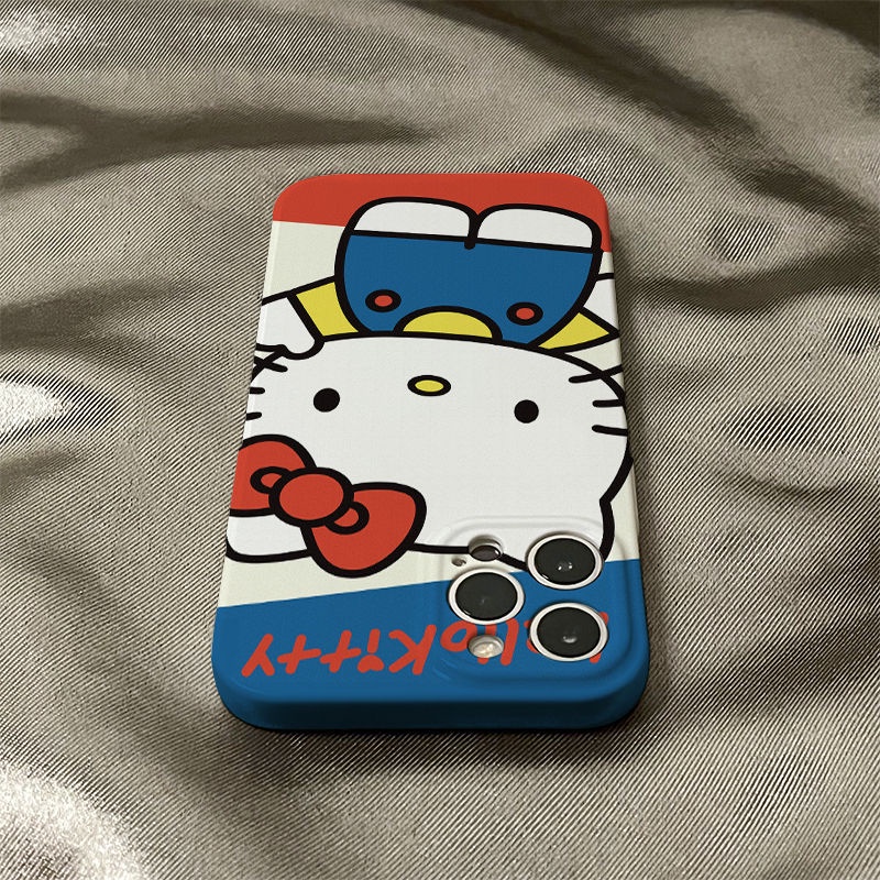 Ốp Điện Thoại Họa Tiết Hoạt Hình Hello Kitty Dễ Thương Chống Sốc Cho iPhone13 14pro 8P11 max 7 DMBB