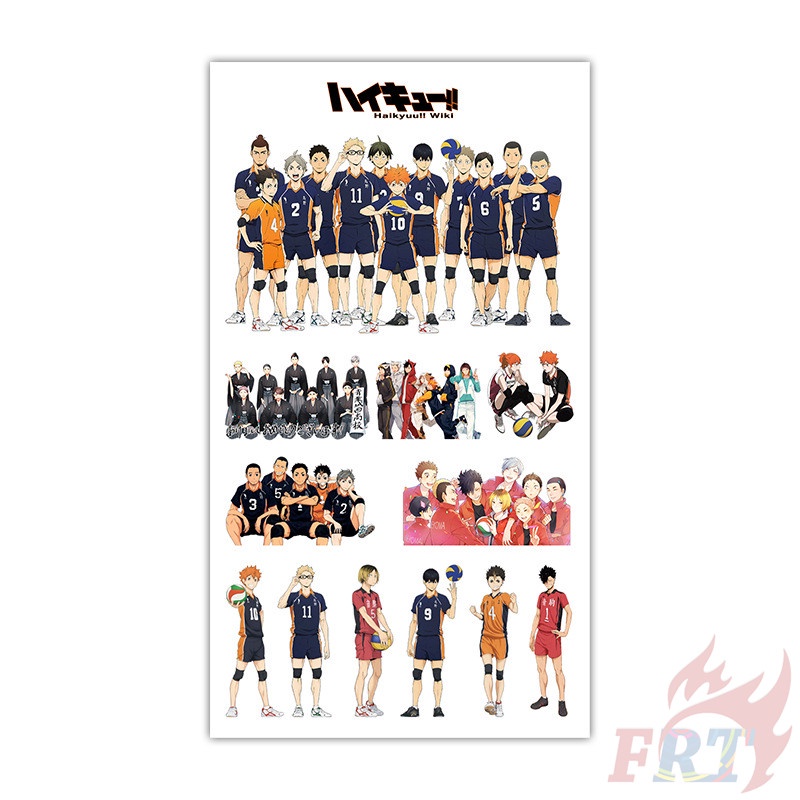 ❣️1 Tấm Anime Haikyuu!! Hình Xăm Dán Tạm Thời Mini Series 02❣️ Hình Xăm Dán Chống Thấm Nước Quyến Rũ