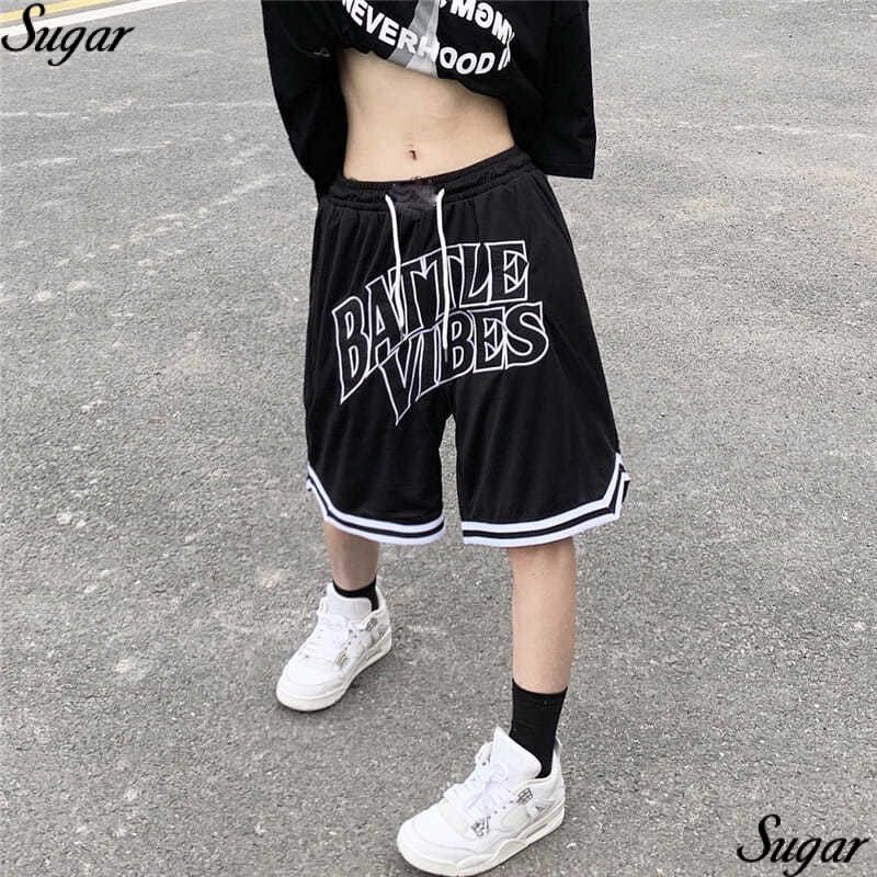 Quần Short Bóng Rổ Phong Cách Hip Hop Đường Phố Đơn Giản Thoải Mái Thời Trang Mùa Hè Cho Nam Và Nữ U0