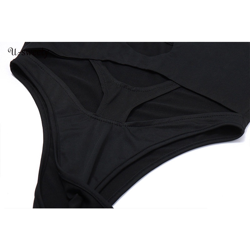 Bodysuit U-sweety Sát Nách Cổ Yếm Màu Trơn Cá Tính Thời Trang 2023 Cho Nữ