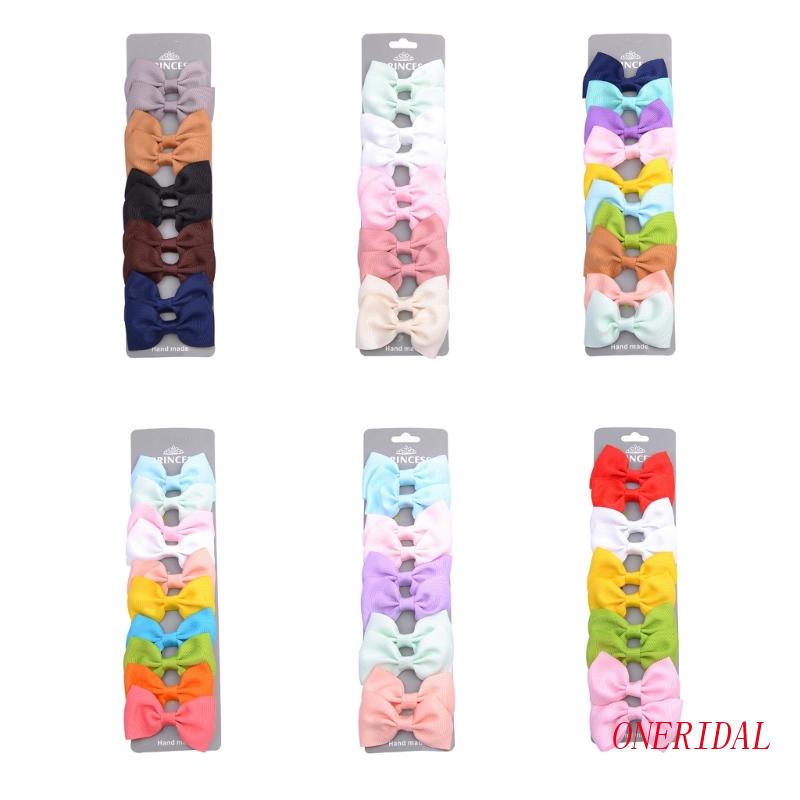 Set 10 Kẹp Tóc Nơ Xinh Xắn Đáng Yêu Cho Bé Gái