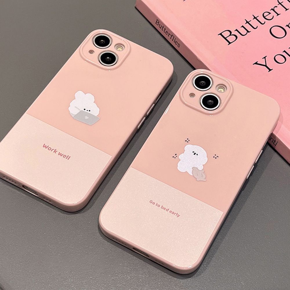 Ốp Điện Thoại TPU Dẻo Họa Tiết Hoạt Hình Chú Thỏ / Cún Cưng Dễ Thương Cho IPhone 11 12 13 14 Pro Max