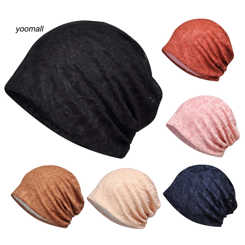 Mũ Trùm Đầu Phối Ren Mềm Mại Thoáng Khí Cho Nữ