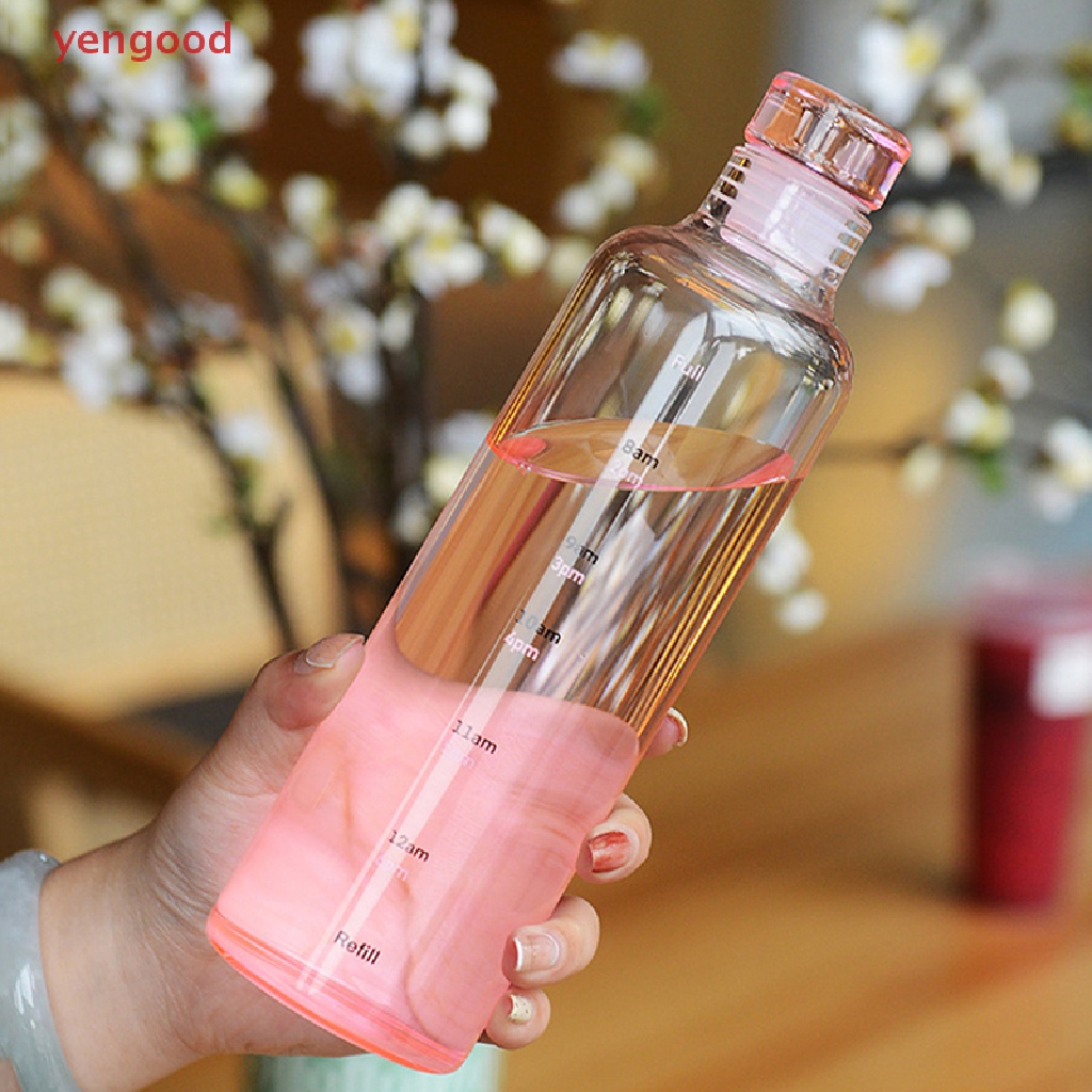 Bình Nước Thủy Tinh Dung Tích Lớn 500 / 650ml Có Nắp Đậy Tiện Dụng