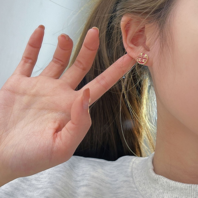 Bông Tai Bạc 925 Kim Xỏ Lỗ Tai Dầu Khô Nhanh Dễ Thương Bán Chạy Cho Học Sinh Nữ