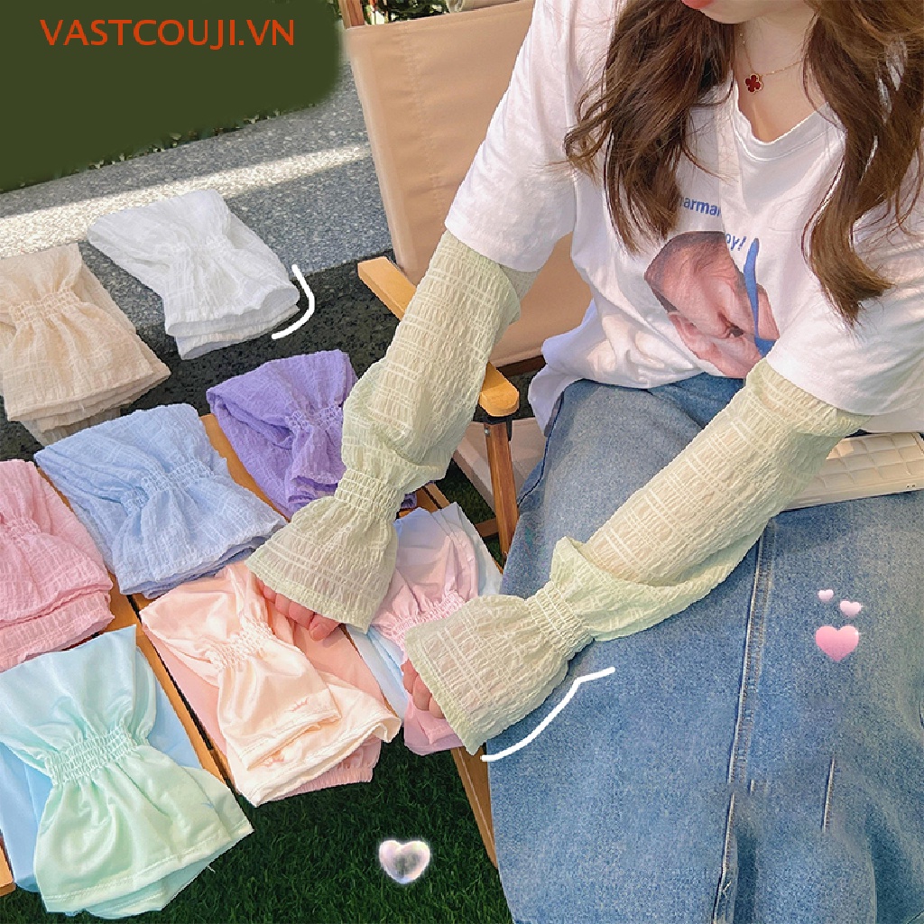 Găng Cánh Tay Chống Nắng Bằng Lụa Lạnh Màu Gradient Bảo Vệ Khỏi Tia UV Khi Lái Xe / Chạy Bộ / Câu Cá