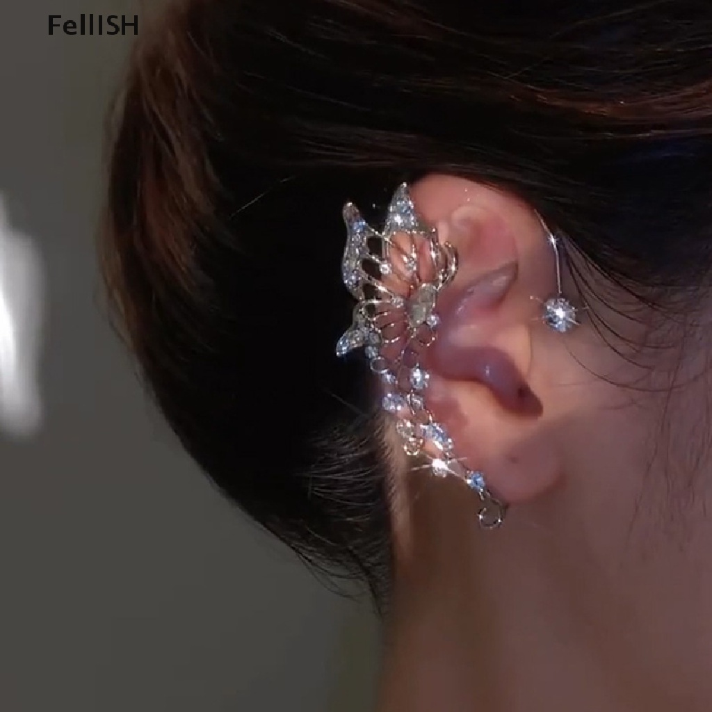 Bông Tai Hình Bướm Đính Pha Lê Lấp Lánh Thanh Lịch Thời Trang Cho Nữ 439br