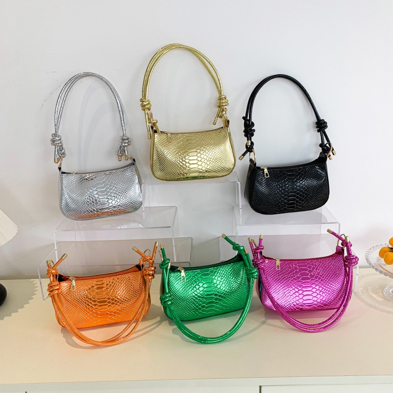 Túi Xách JASMIN NOIR Đeo Vai Hình Vuông Cỡ Nhỏ Vân Da Cá Sấu Thời Trang Cho Nữ