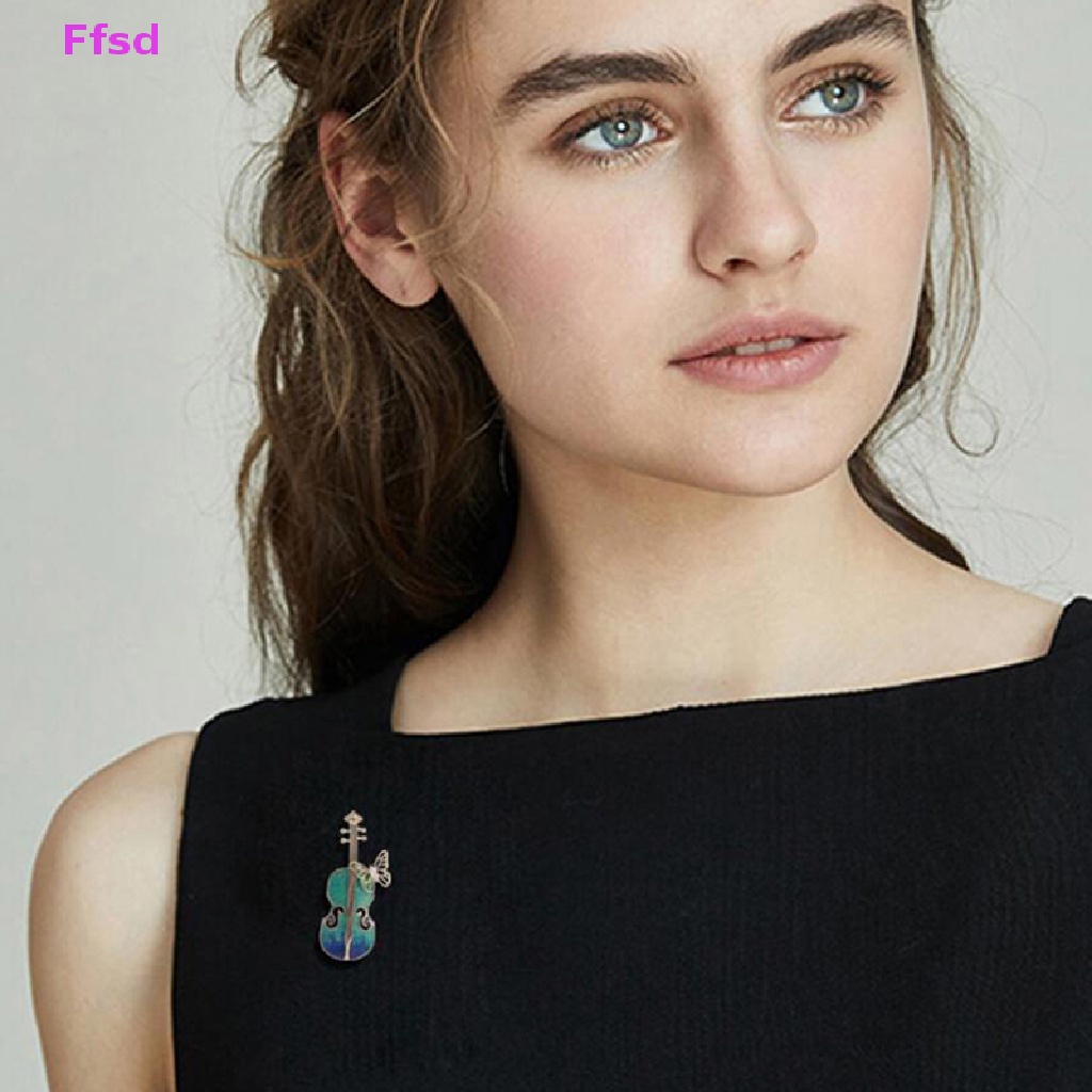 {Ffsd} Ghim Cài Áo Hình Đàn Violin Xanh Dương Cổ Điển Hợp Thời Trang Phù Hợp Với Tất Cả Các Phụ Kiện Trang Phục / Túi Xách