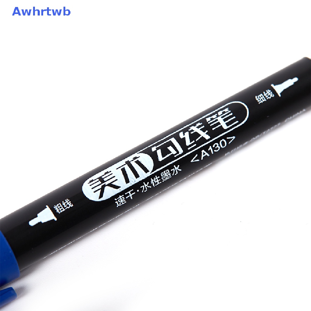 Set 10 Bút Lông Hai Đầu Có Móc Dầu Chống Mòn Tiện Dụng Mới