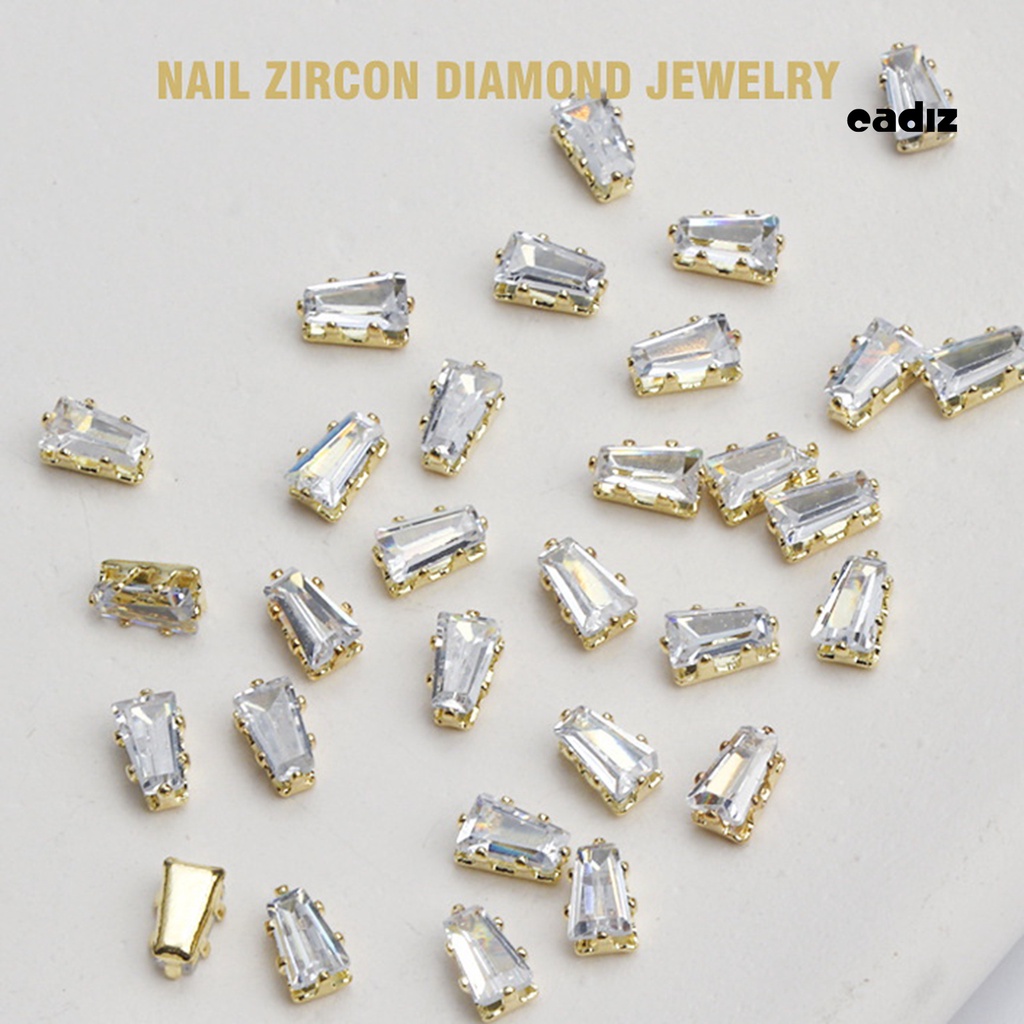 Set 10 Miếng Dán Móng Vuốt Đính Đá Zircon Chống Trầy Chống Rơi Dễ Dán