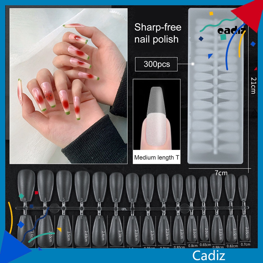 Bộ 300 Móng Tay Giả Siêu Mỏng Không Để Lại Dấu 1mm