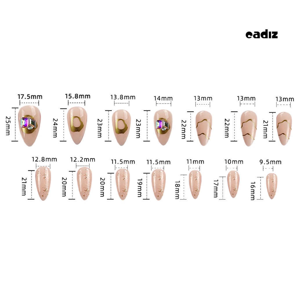 1 Bộ 24 Móng Tay Giả Có Keo Dạng Nhấn Màu Hồng Lấp Lánh Phong Cách Pháp Cho Salon