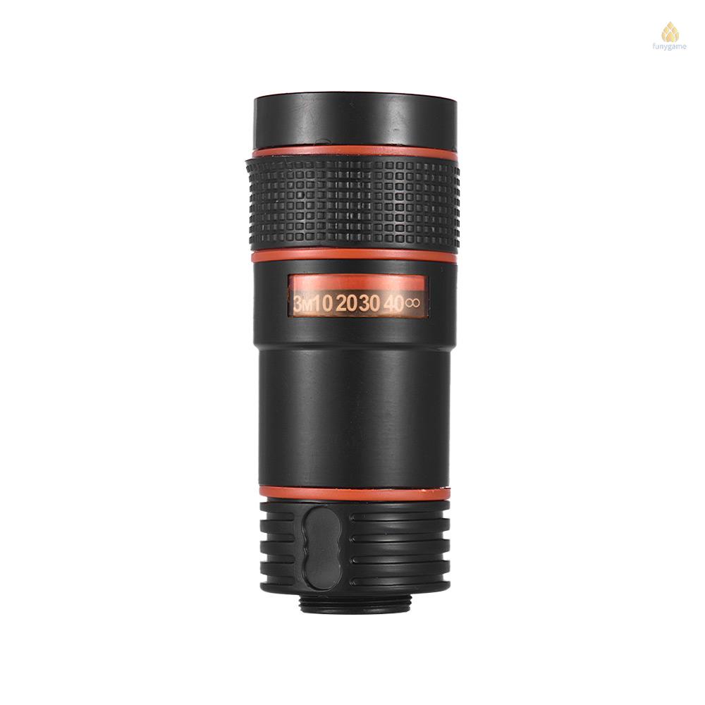 (fygavn)8X Zoom Optical Smartphone Telephoto Lens Portable Mobile Phone Telescope Lens with Clip Universal for iPhone Samsung HUAWEI Xiaomi  Most Phones