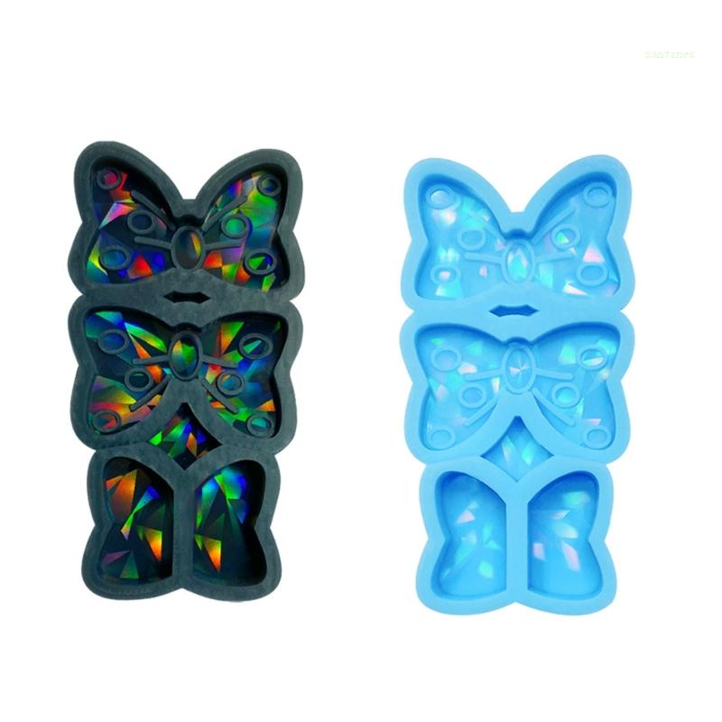 Khuôn Silicon Ánh Sáng Và Ánh Sáng Ba Chiều Khuôn Ống Hút Hình Nơ