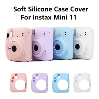 Ốp điện thoại silicon mềm màu trơn cho máy ảnh instax mini 11 mini11